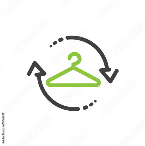 Second hand, icon, symbol flat design isolated on white background.