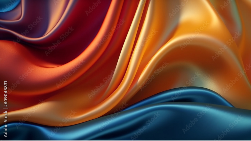 colorful silk background with curves, in the style of unreal engine 5 ...