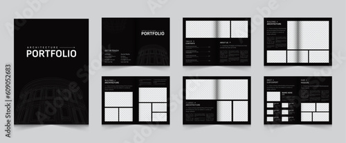 Architecture and interior portfolio or portfolio template design
