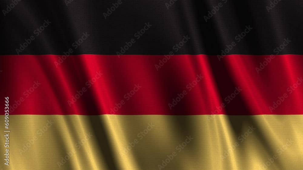 The Germany flag proudly waving with a fabric effect is a symbol of national pride and liberation The Germany flag proudly waving with a fabric effect is a symbol of national pride and liberation