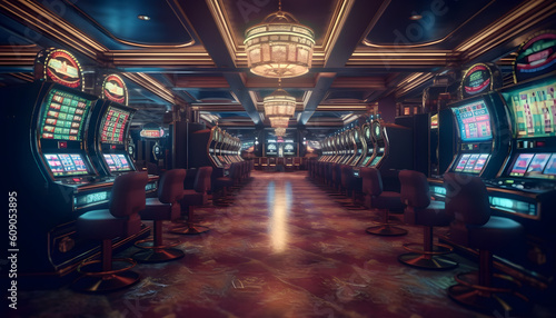 Opulent and Elegant Luxury Casino Interior Aesthetic Grandeur and Exquisite Design