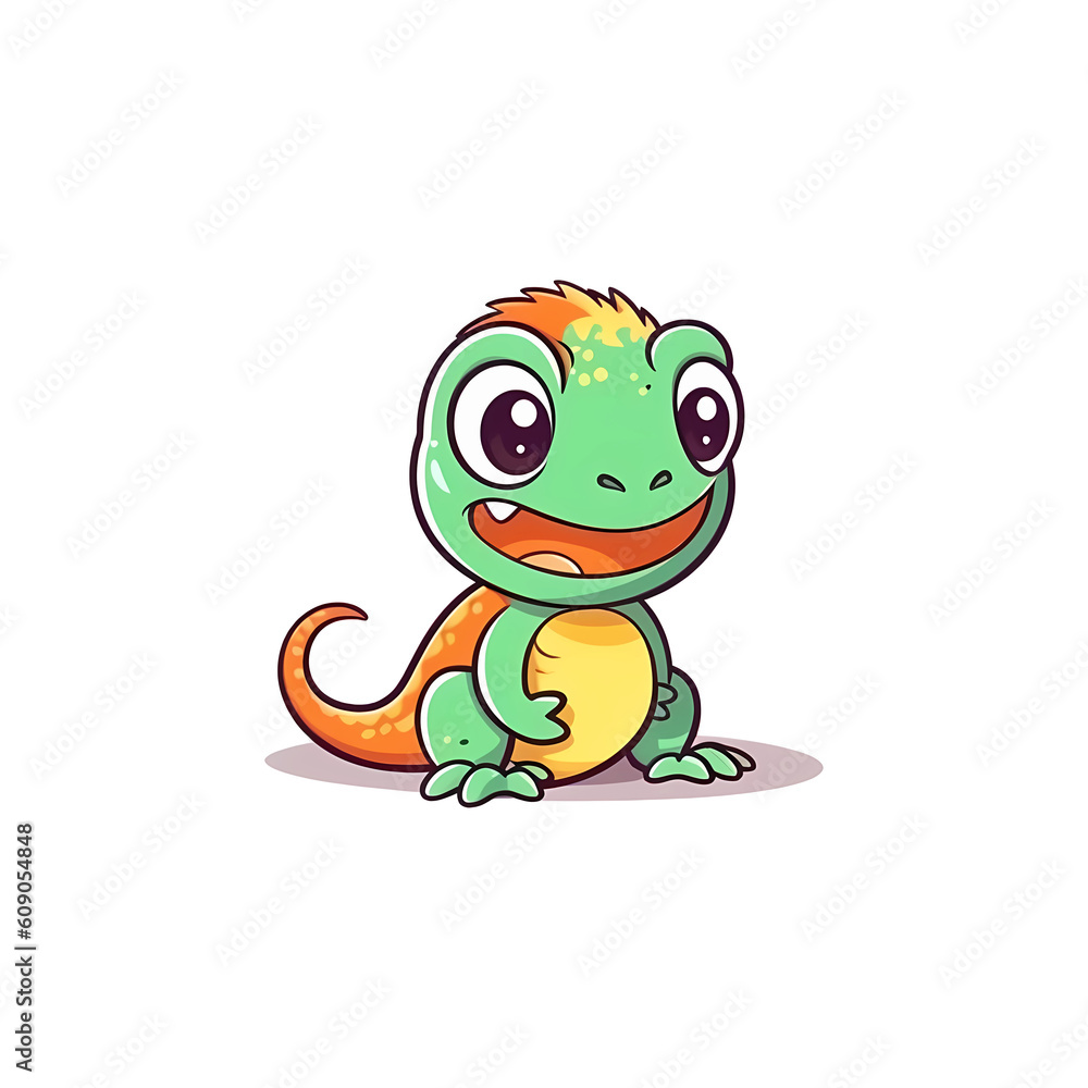 Enchanting Reptile: Delightful Lizard Illustration Enchanting Reptile: Delightful Lizard Illustration