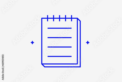 journal illustration in flat style design, vector icon.