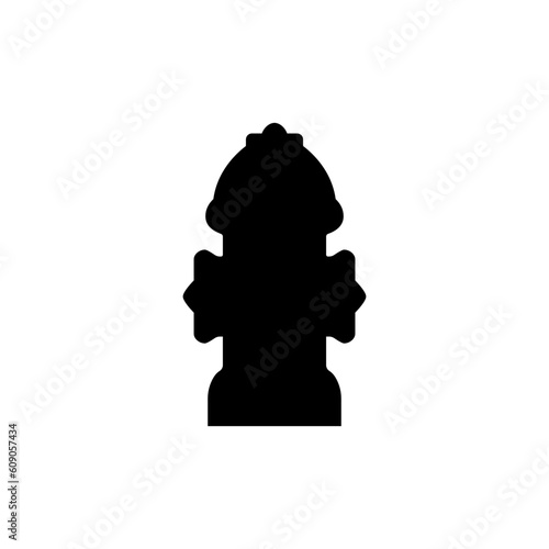 Firefighter hydrant silhouette icon. Clipart image isolated on white background