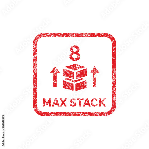 Max stack packaging mark icon symbol vector
