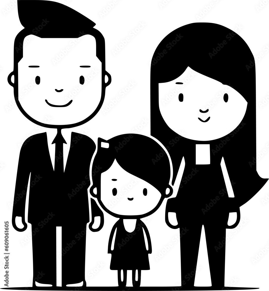Family | Minimalist and Simple Silhouette - Vector illustration Family | Minimalist and Simple Silhouette - Vector illustration