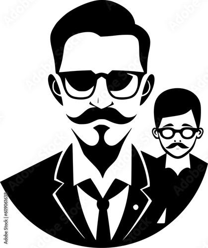 Father | Minimalist and Simple Silhouette - Vector illustration