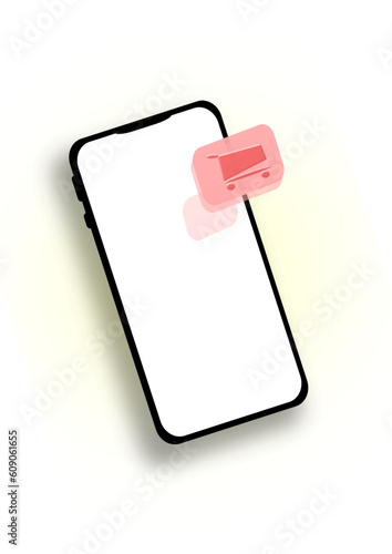 smartphone shopping online, shopping cart icon on screen mobile phone. purchase payment on internet. online supermarket gadget.