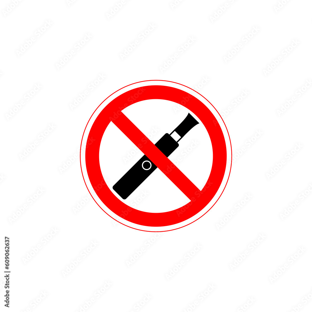 Forbidden sign of smoke cigarette and vape icon isolated on transparent background Forbidden sign of smoke cigarette and vape icon isolated on transparent background