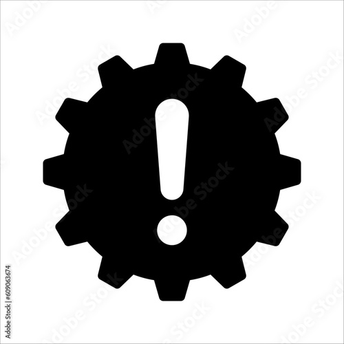 Technical problem icon. Process or failure icon in applications. Concept of repair or maintenance symbol. vector illustration on white background