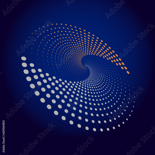 WIRL MOTION TWISTING CIRCLES DESIGN VECTOR IMAGE