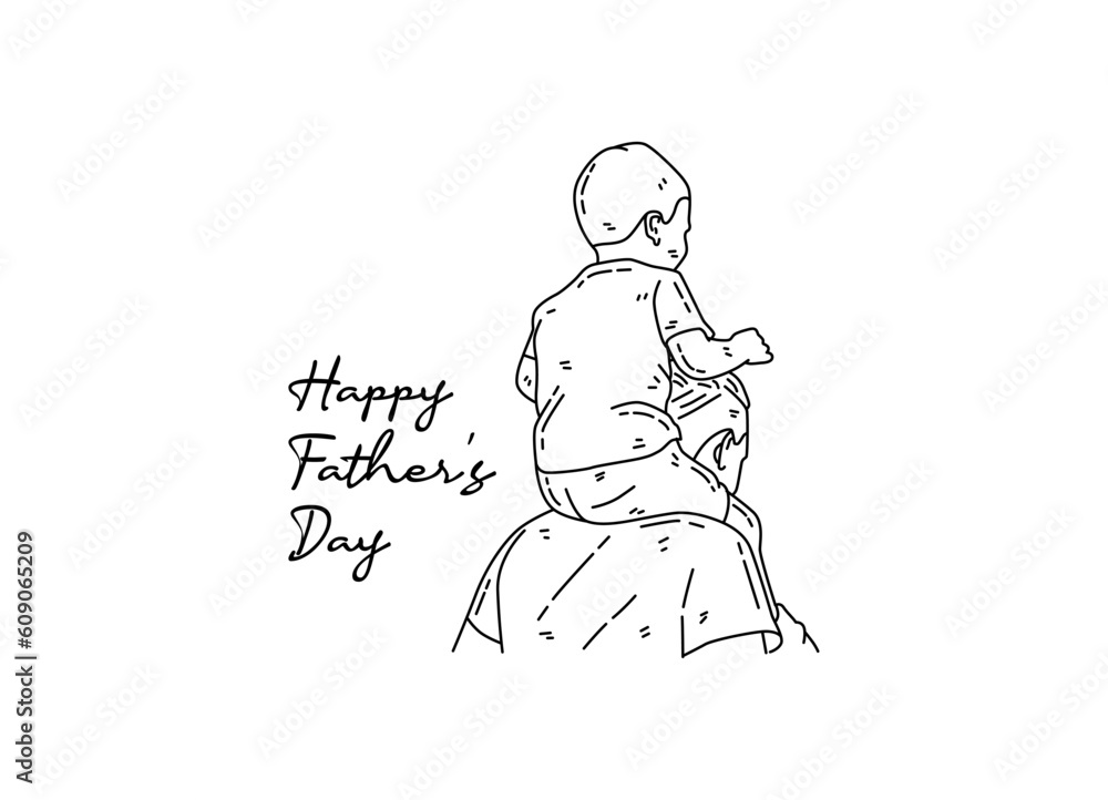 line art of happy father's day good for happy father's day celebrate. line art. illustration. line art of happy father's day good for happy father's day celebrate. line art. illustration.