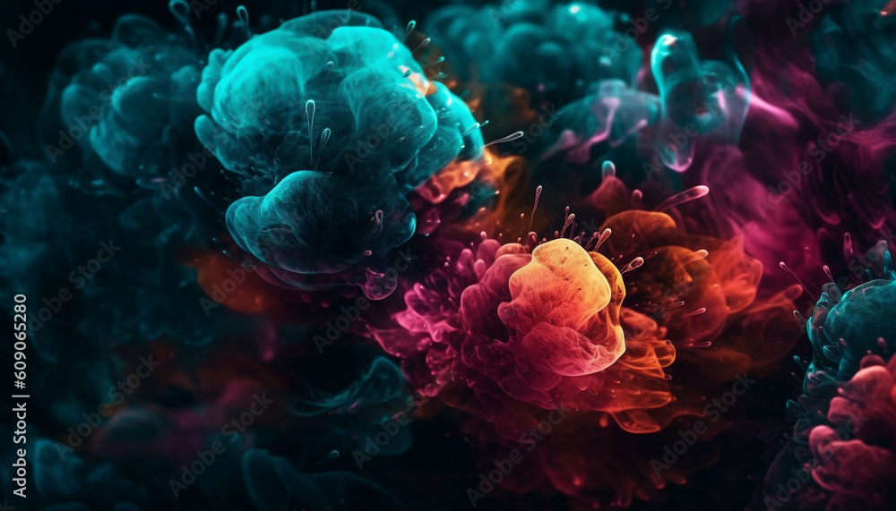 underwater flowing ink, pattern generated by AI underwater flowing ink, pattern generated by AI