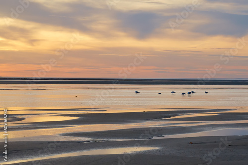 Sunset on Paine’s creek beach Cape Cod MA USA