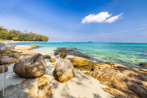 Beautiful beach on the tropical sea at Adang island, Satun  Province, Thailand. photo