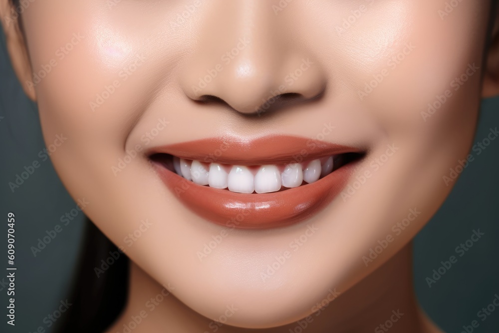 Fototapeta premium Beautiful Smile of a Healthy Asian Woman