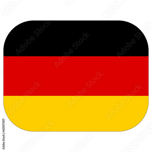 German flag in rectangle shape. Flag of Germany in rectangular shape. 