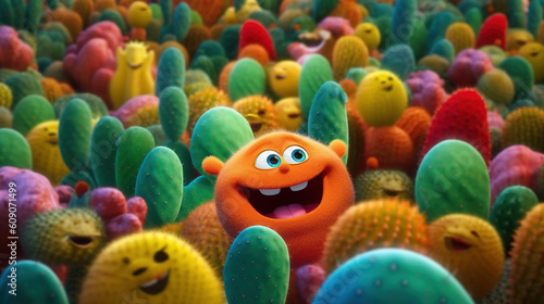 Happy Cactus Wallpaper © Peter