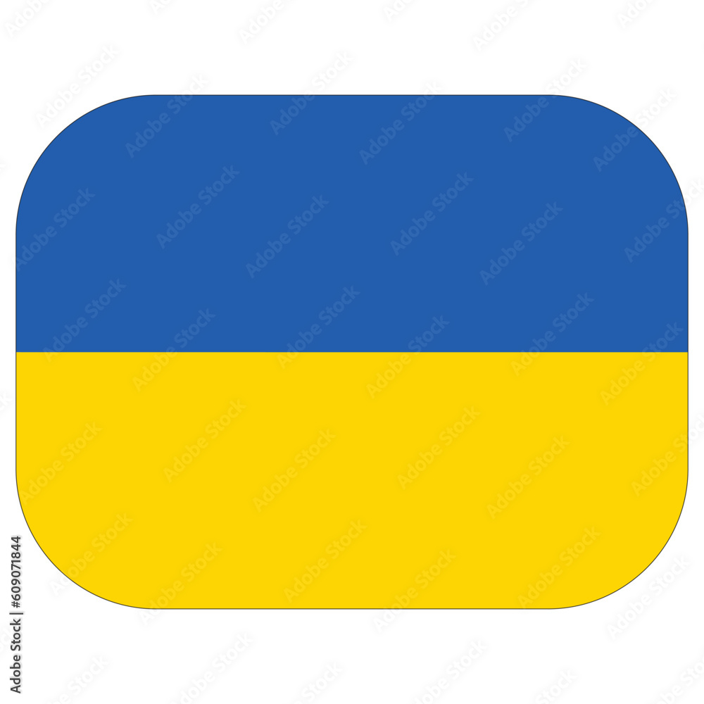 Fototapeta premium Ukraine flag in rectangle shape design