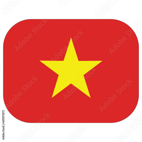 Vietnam flag in rectangle shape.. Flag of Vietnam in a rectangular shape. 
