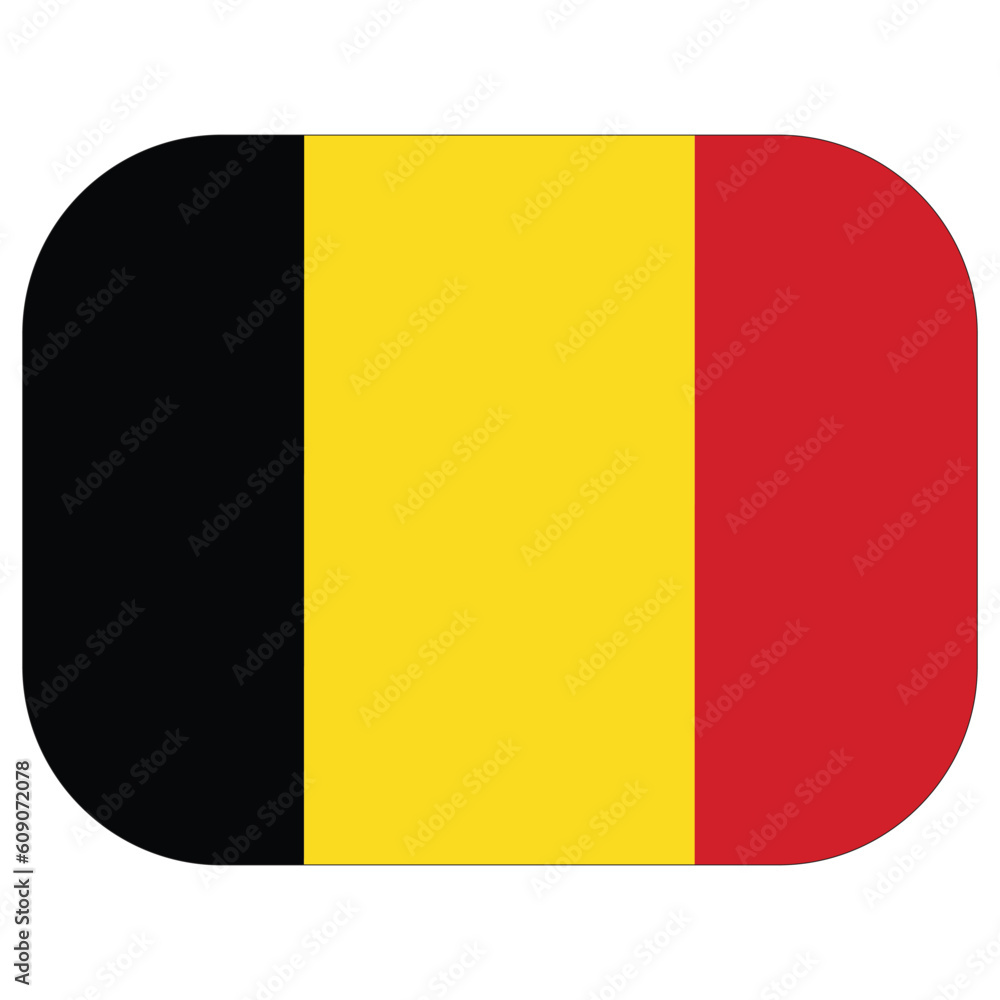 Fototapeta premium Flag of Belgium in rectangle shape 