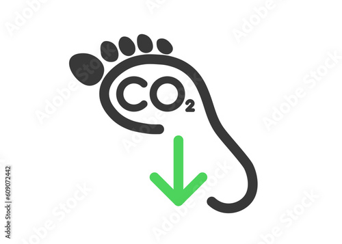 CO2 reduction line icon. Clipart image isolated on white background