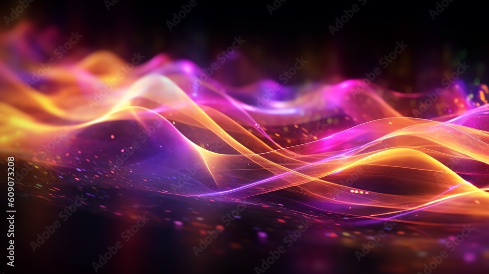 Wavy line blue purple close up wallpaper, illustration for product presentation template, copy space dark background. Ai generative Wavy line blue purple close up wallpaper, illustration for product presentation template, copy space dark background. Ai generative