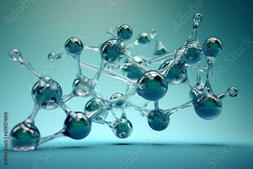 Das Quell des Lebens: Chemische Struktur von Wassermolekülen photo