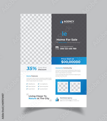 Real Estate Or Home Sale Flyer Template