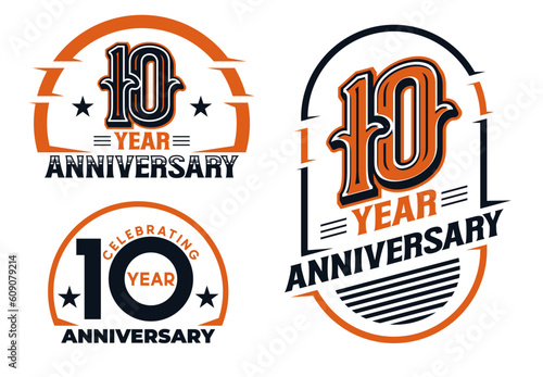 10 year launch anniversary typography, illustration 2
