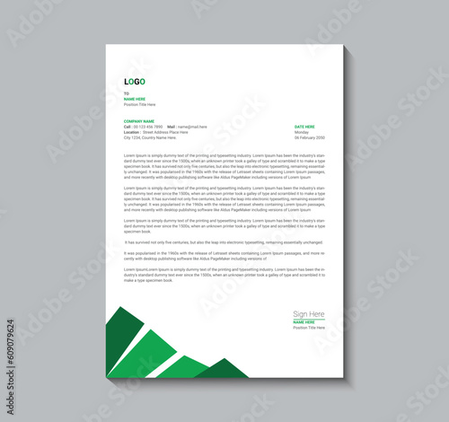 Simple letterhead template design vector