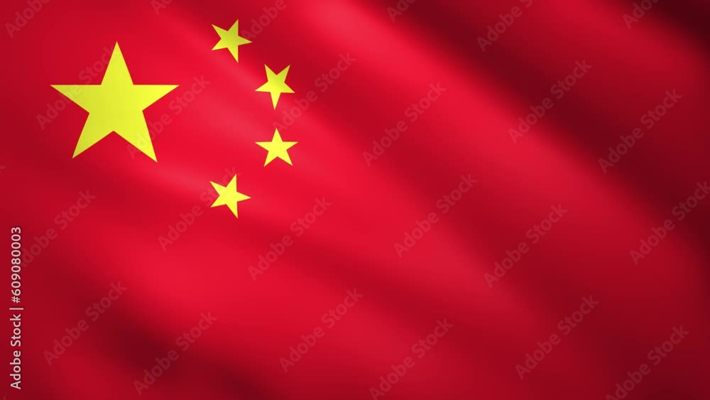 China flag waving in the wind China flag waving in the wind