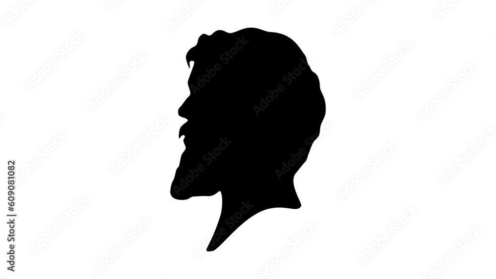 Claude Debussy silhouette