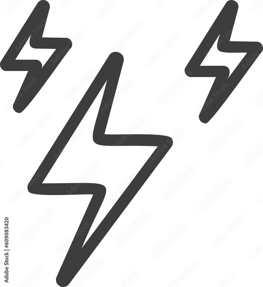 bolt thin line icon, Weather icon set. bolt thin line icon, Weather icon set.