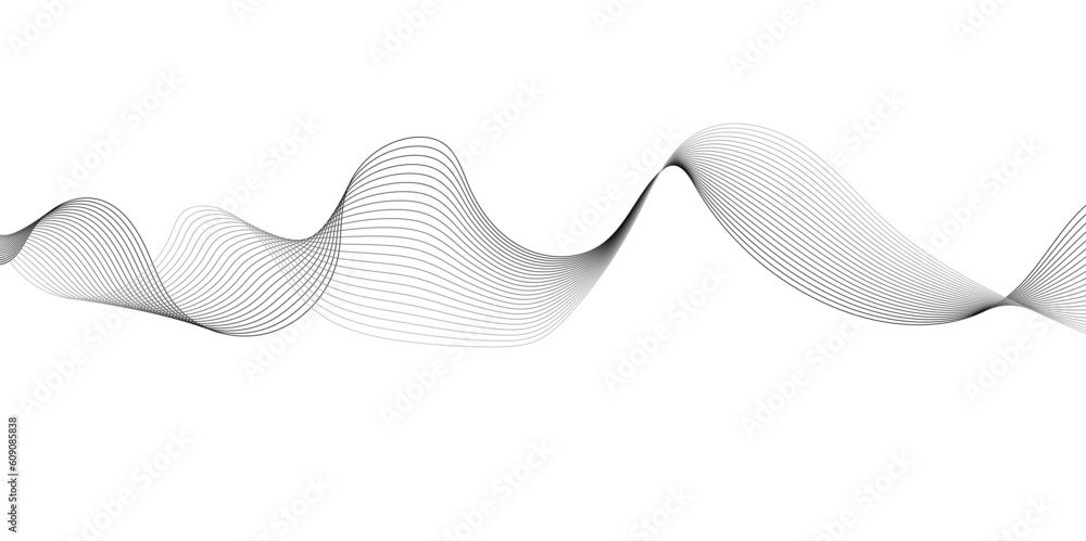Abstract wavy white and grey curved lines on transparent background. Frequency sound wave lines and technology background, Design for brochure, flyer, banner, template, business wave lines background. Abstract wavy white and grey curved lines on transparent background. Frequency sound wave lines and technology background, Design for brochure, flyer, banner, template, business wave lines background.