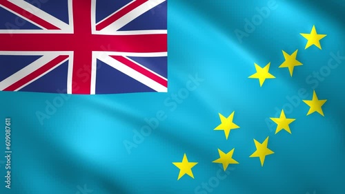 Tuvalu flag waving in the wind photo