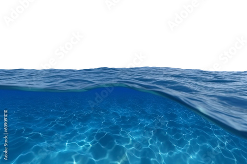 underwater blue ocean isolated transparency background.
Generative AI