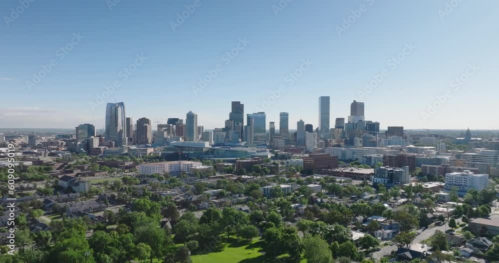 custom made wallpaper toronto digitalAerial view of Denver Colorado city skyline on beautiful sunny clear day