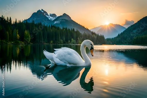 swan in lake © Rabia