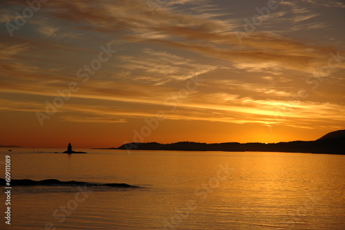 Sunset at Saltenfjorden, Norway. photo