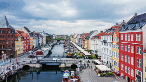 Famous travel district of Copenhagen - Nyhavn (New Harbor)