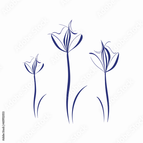 Captivating vector bluebell illustrations, perfect for botanical-themed branding.