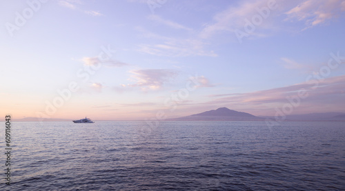 Panorama of Mount Vesuvius and Naples city, Italy