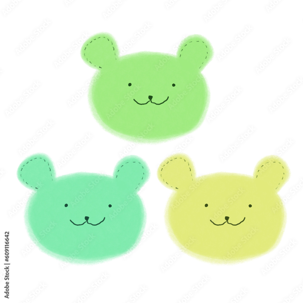 ふわふわのクマさん(パステル風) ふわふわのクマさん(パステル風)
