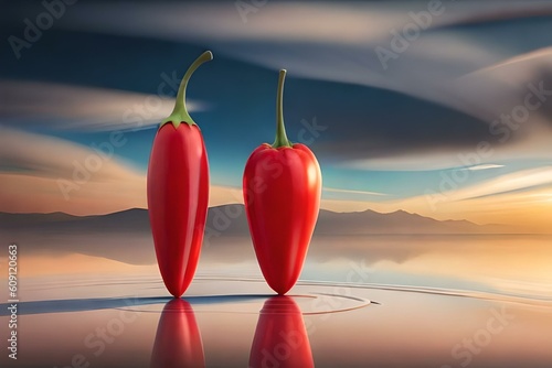Red chili pepper Capsicum annum photo