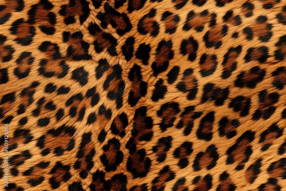 Beautiful seamless pattern with leopard or jaguar fur skin, wild nature endless texture rapport template. Generated with AI. Beautiful seamless pattern with leopard or jaguar fur skin, wild nature endless texture rapport template. Generated with AI.