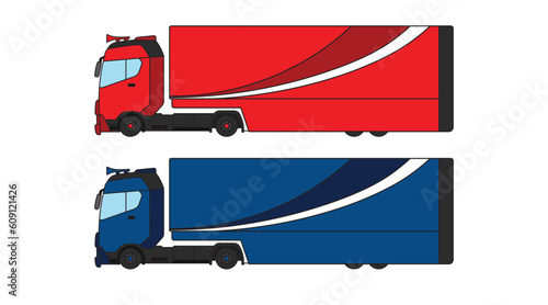 Vector illustration color children construction car transporter trucks clipart