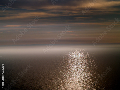 Looking towards Anglesey from the Great Orme, Llandudno, North Wales on a late summer evening.