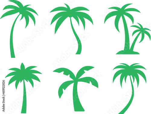 set of palm trees