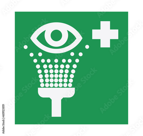 Isolated Eyewash Station Symbol 
